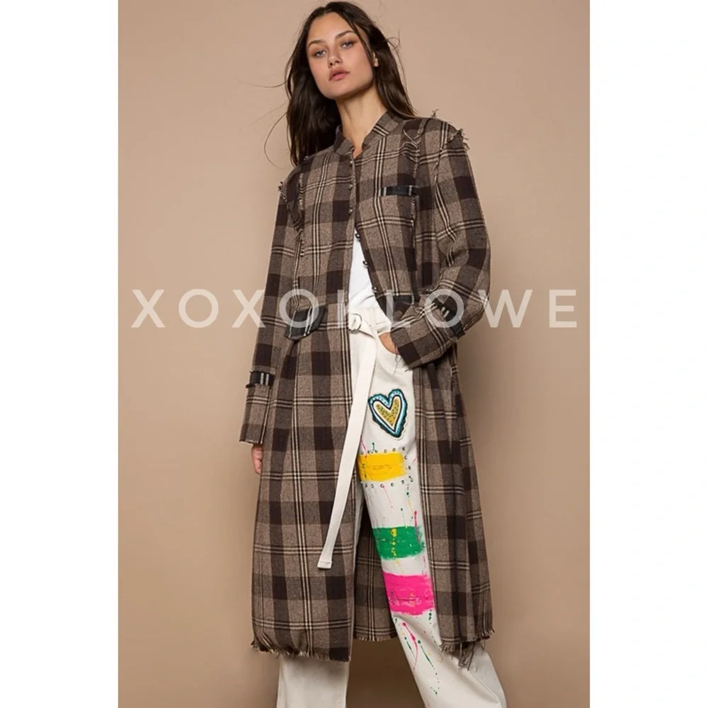 POL Cream Paint & Patch Loose Fit Wide Leg Pants - Picture 11 of 16